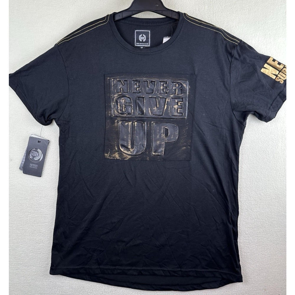 CR-24 Chrome Edge T-Shirt Mens XL Never Give Up Black Short Sleeve‎ NWT